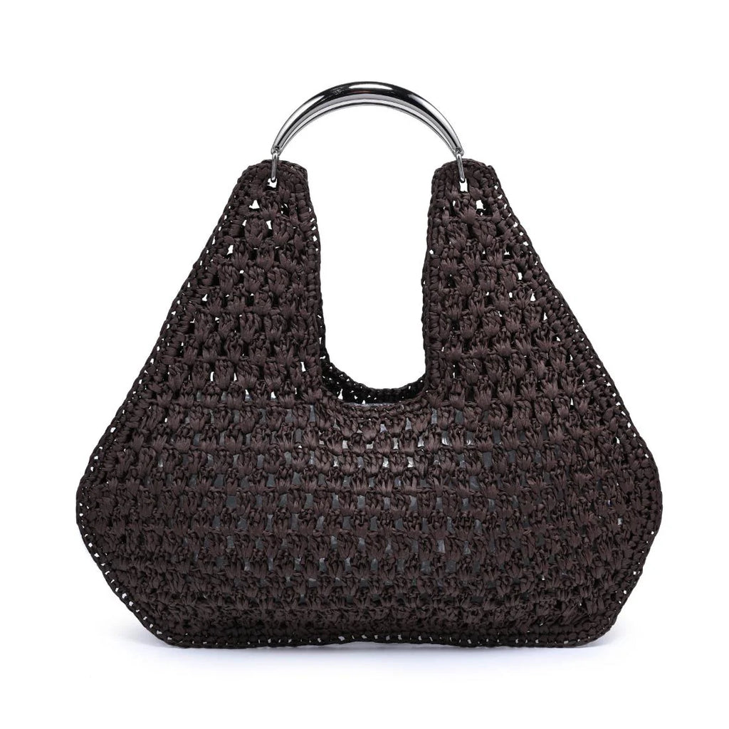 Iris Crocheted Open-Weave Bag (Two Colors)