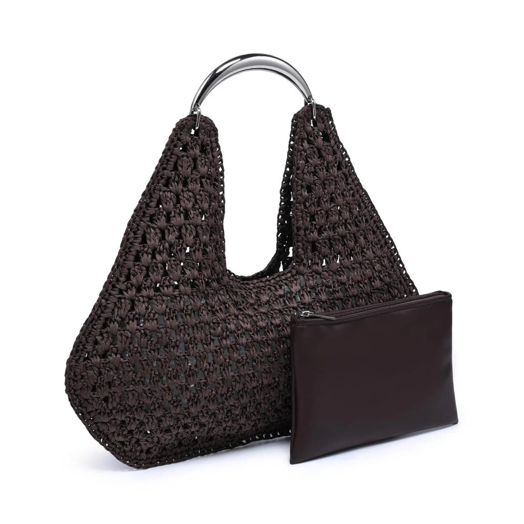 Iris Crocheted Open-Weave Bag (Two Colors)