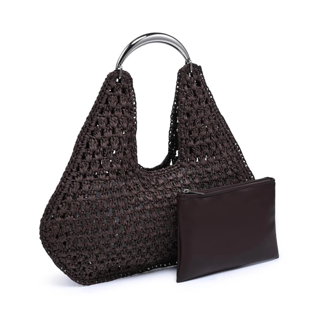 Iris Crocheted Open-Weave Bag (Two Colors)