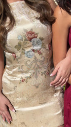 Sofie the Label Kiara Floral Jacquard High Neck Mini Dress