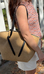 Lorenza Straw Tote Shoulder Bag