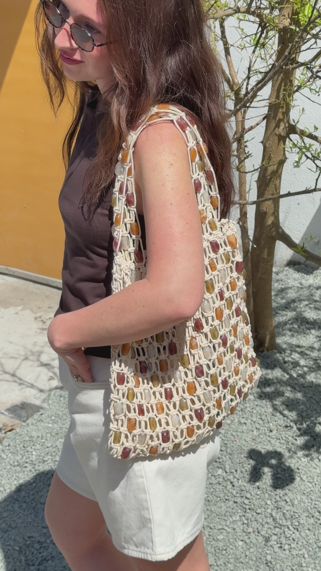 Asher Beaded Knit Tote