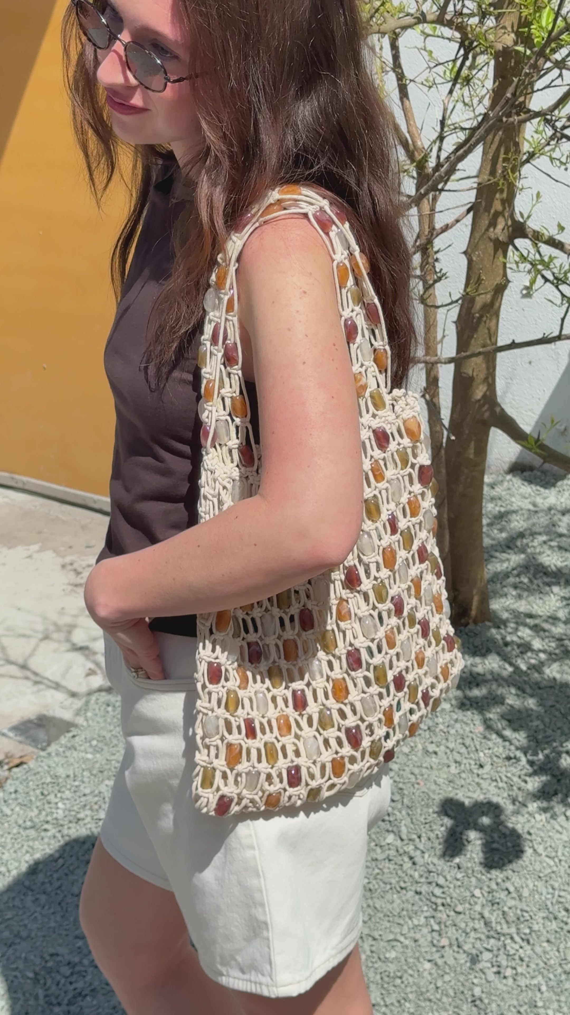 Asher Beaded Knit Tote