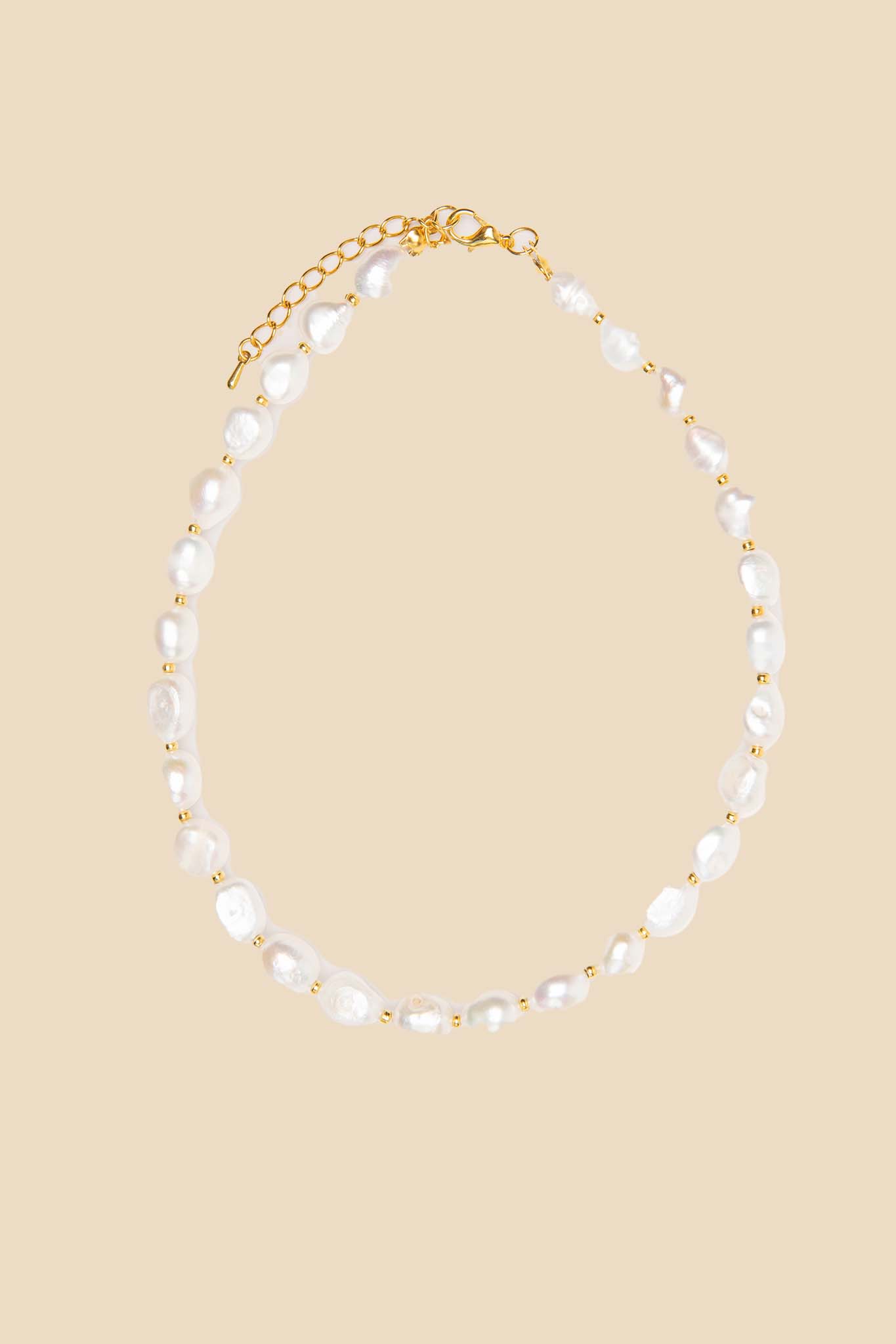 Petit Moments Ren Natural Pearl and Gold Beaded Necklace