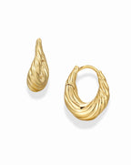 Mod + Jo Rue Gold Molten Hoop Earrings