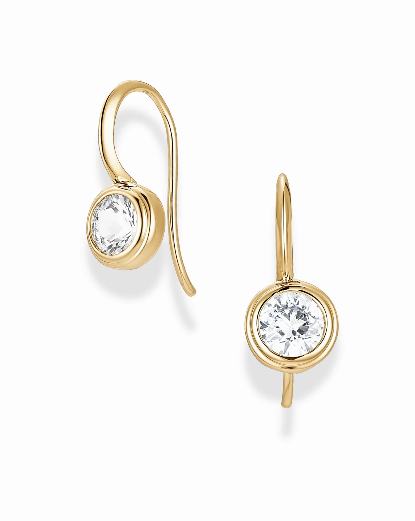 Mod + Jo Vera Round Gold French Hook Earrings