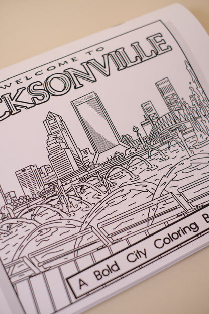Welcome to Jacksonville: A Bold City Coloring Book + Colored Pencil Set