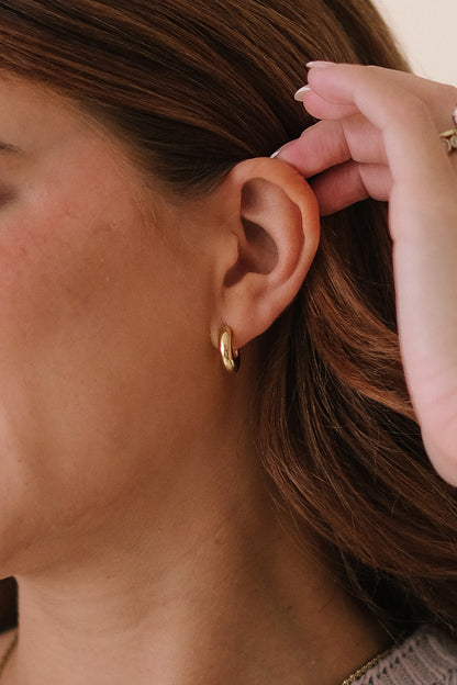 Secret Box Gold Hollow Hoop Earring (Two Sizes)