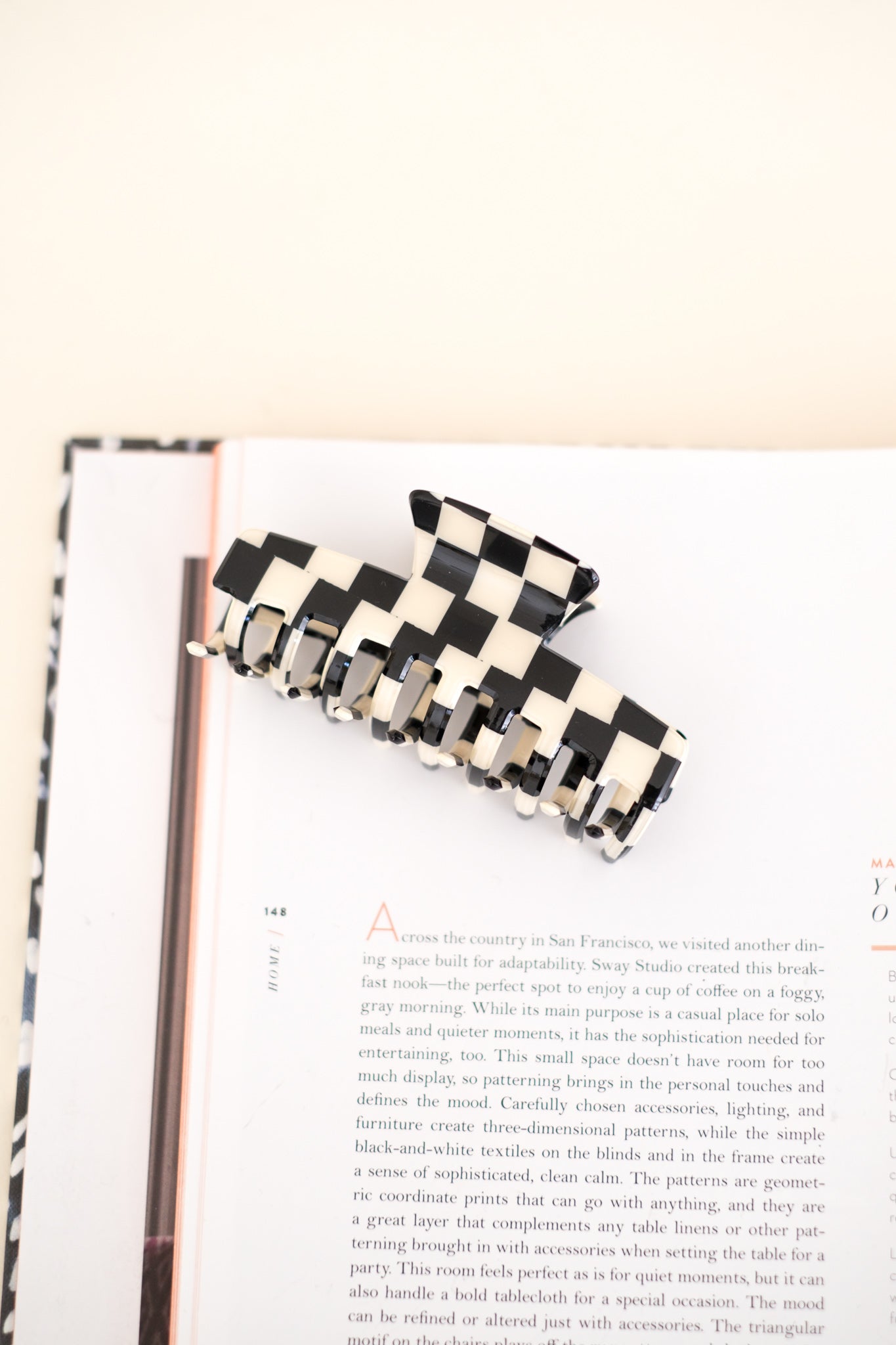 Acrylic Checkered Hair Claw Clip (2 Styles)