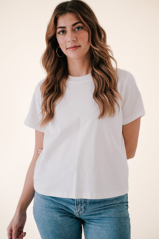 Karter Boxy Basic T-Shirt (White)