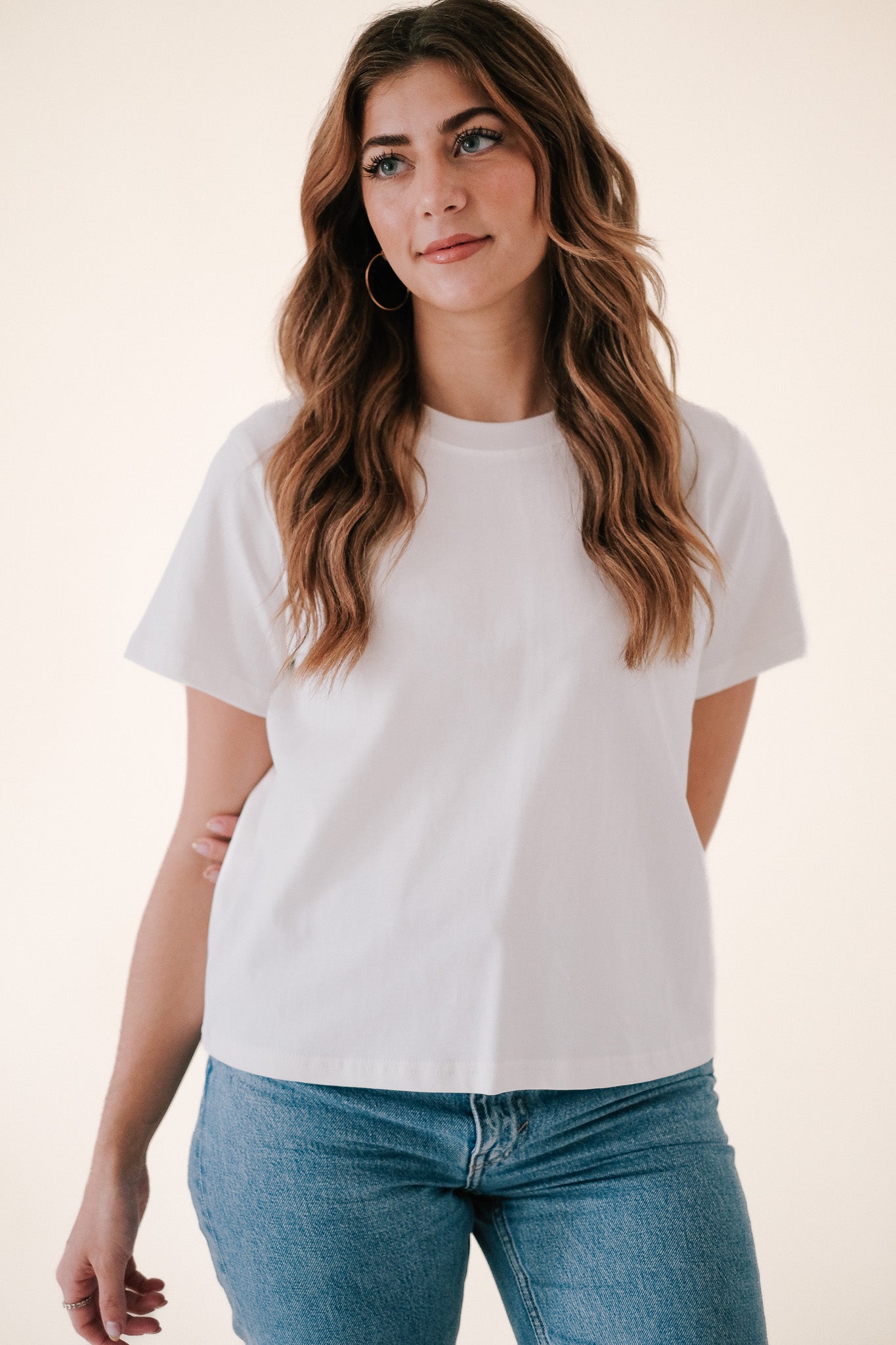 Karter Boxy Basic T-Shirt (White)