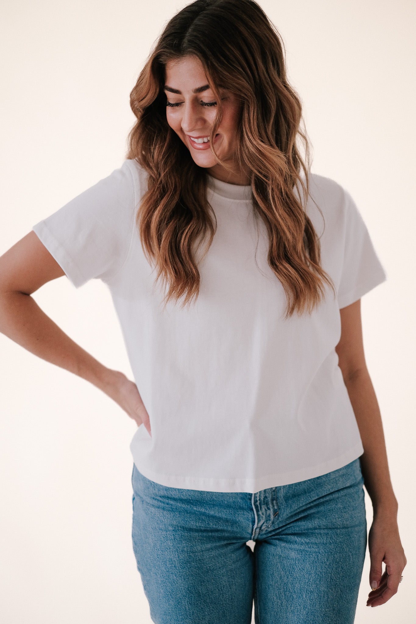 Karter Boxy Basic T-Shirt (White)