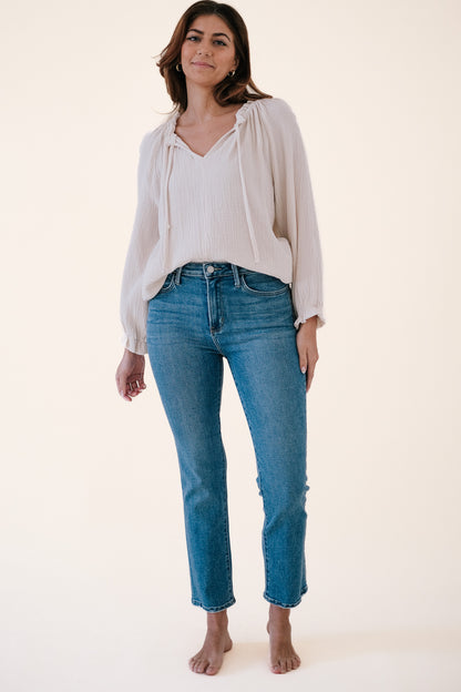 Just Black Denim Tia Medium Wash Slim Straight Jeans