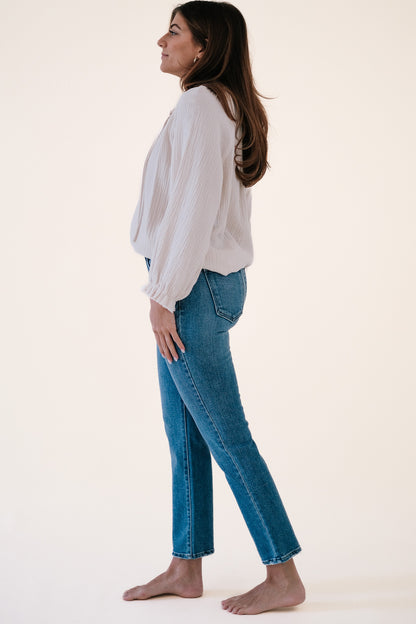 Just Black Denim Tia Medium Wash Slim Straight Jeans